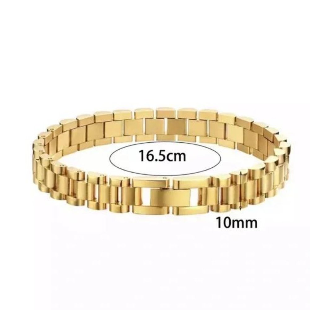 NEW 18K GOLD LUXURY BANGLE HIPHOP BRACELET - Picture 5 of 6